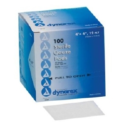 Sterile Gauze Pad 4" x 4", 12-Ply