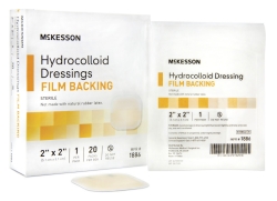 ReliaMed Sterile Latex-Free Hydrocolloid Dressing with Film Back and Beveled Edge 2" x 2"