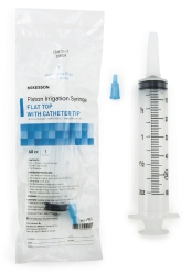 Safe-T-Loc Pole Bag, 60cc Flat Top Piston Syringe