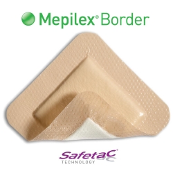 Mepilex Border Flex 6" x 7.5" Self-Adherent Absorbent Bordered Foam Dressing