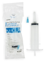 Thumb Control Ring Piston Syringe with Small Tube Adapter.