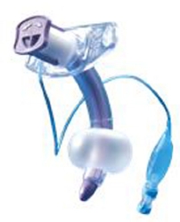 Blue Line Ultra Fenestrated Cuffed Tracheostomy Tube, 9 mm