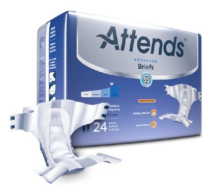 Attends DermaDry Complete Briefs Medium 32" - 44"