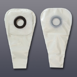 1-Piece Drainable Pouch with Precut 1-1/8" Barrier Opening, Pouch Size 1-1/2" with Karaya