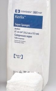 Kerlix Nonsterile Super Sponge Medium 6" x 6-3/4"