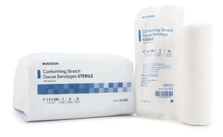 Conforming Stretch Gauze Bandage 6" x 75", Sterile, Latex-Free