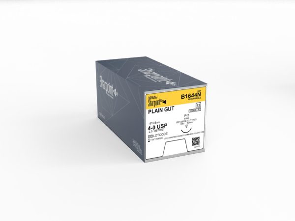 SSC Plain Gut; 4-0; 18in/45cm; Precision Reverse Cutting; ; 13mm; 3/8 Circle