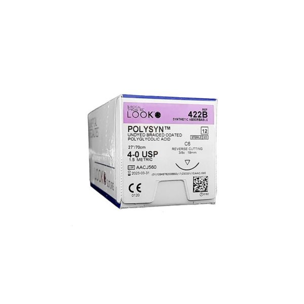 SSC PolySyn; Clear Braided; 6-0; 8in/20cm; Precision Reverse Cutting; ; 13mm; 3/8 Circle