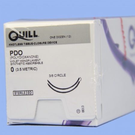 Quill PDO, 0, 7cm x 7cm, Violet, 3/8 Circle, Reverse Cutting, 26mm , bi-directional