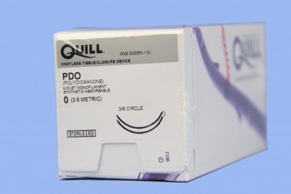 Quill PDO, 0, 7cm x 7cm, Violet, 3/8 Circle, Reverse Cutting, 26mm , bi-directional
