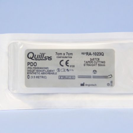 Quill PDO, 0, 7cm x 7cm, Violet, Straight, Taper Cutting, 50mm , bi-directional