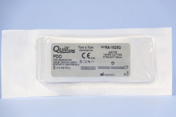 Quill PDO, 0, 7cm x 7cm, Violet, Straight, Taper Cutting, 50mm , bi-directional