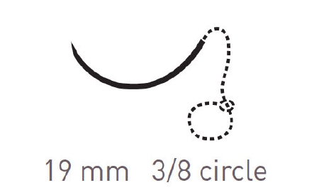 Quill MONODERM, 3-0, 20cm, Clear, 3/8 Circle, Reverse Cutting, 19mm , Uni-directional