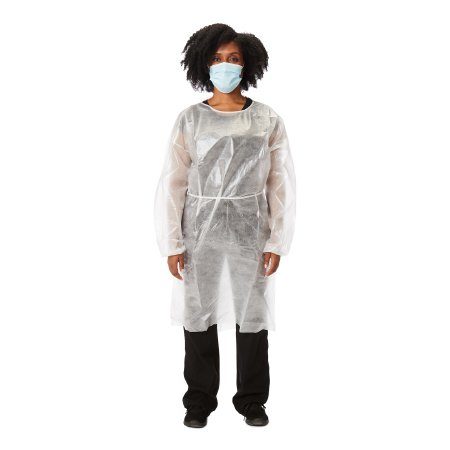 GOWN, FLUID-RESIST FULL ELAS CUFF WHT (10/PK 5PK/CS)