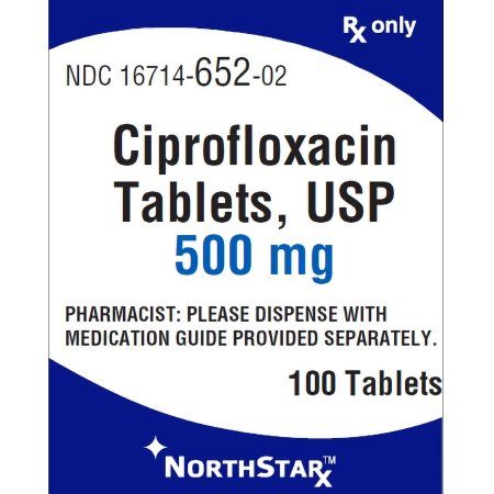 CIPROFLOXACIN HCL, TAB 500MG (100/BT)