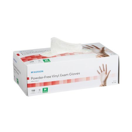 GLOVE, EXAM VNYL MED N/S (150/BX 10BX/CS)