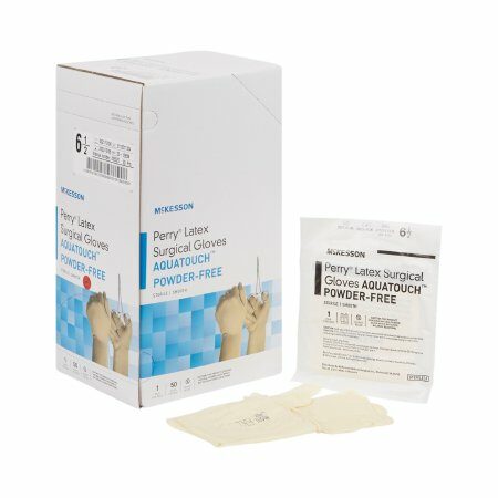 GLOVE, SURG LTX 6.5 STR2 SMTH AQUATOUCH (50PR/BX 4BX/CS)