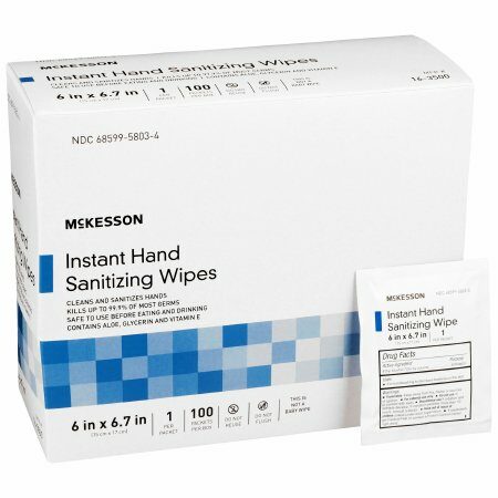 WIPE, SANITIZING HND PCKT 6.0"X6.7" (100/BX 10BX/CS)