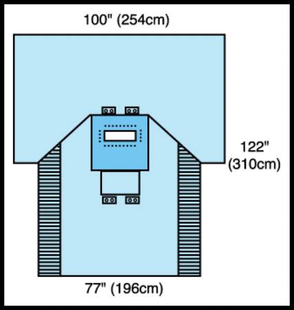 DRAPE, LAPAROTOMY TRANS (12/CS)