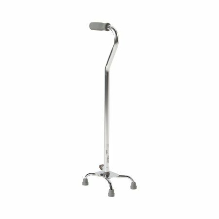 CANE, QUAD/SM BASE ALUM CHROME(4/CS)