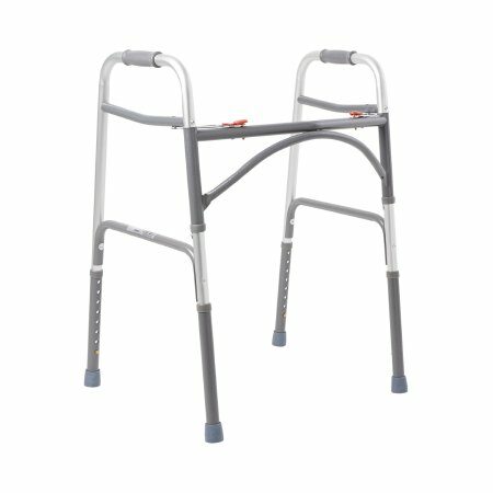WALKER, FOLDING STEEL W/O WHEELS HVY DUTY ADLT 500LB (2/CS)