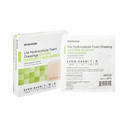 FOAM, ADH SIL LT W/BORDER 6"X6" (10/BX 20BX/CS)