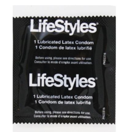 CONDOM, LIFESTYLE TUXEDO LUBRICATED LATEX (1000/CS)