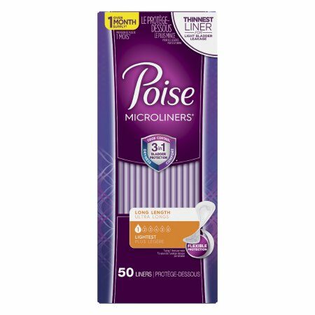 PAD, POISE MICROLINER LONG (50/PK 6PK/CS)