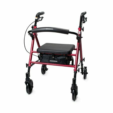 ROLLATOR, WALKER 6" WHEEL LOOPBRAKE UNIVERSAL RED