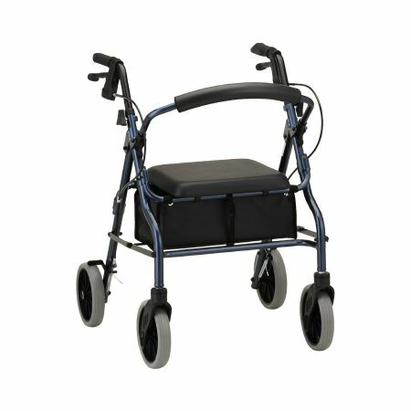 WALKER, ROLLING ZOOM PADDED SEAT BLU 20" (1/CS)