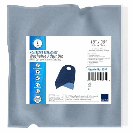 BIB, WASHABLE W/OPTIONAL CRUMBCATCHER ADLT 18"X30" (24/CS)