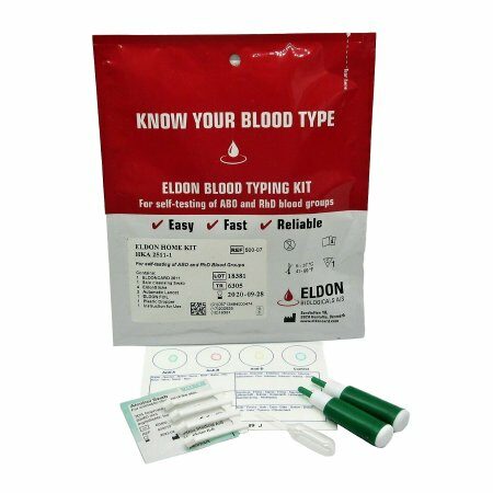 BLOOD TYPING KIT, ELDONCARD