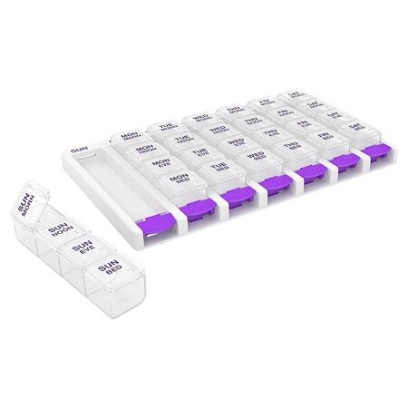 REMINDER, PILL WEEKLY PUSH BUTTON (6/PK)