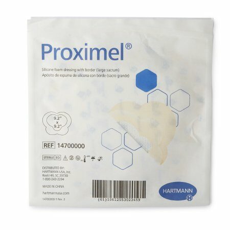 DRESSING, WOUND PROXIMEL SIL FOAM W/BORDER LG SACRUM (5/BX)
