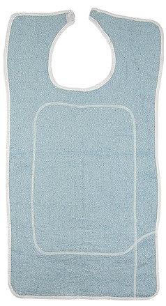 BIB, TERRY W/SNAP CLOSURE ADLTBLU 18"X36"