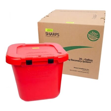 CONTAINER, SHARPS MAILBACK 20GL CHEMO YLW STICKER RED (1/CS)