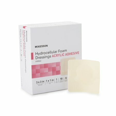 DRESSING, HYDROCELLULAR ADH STR FOAM 3"X3" (10EA/BX 10BX/CS)