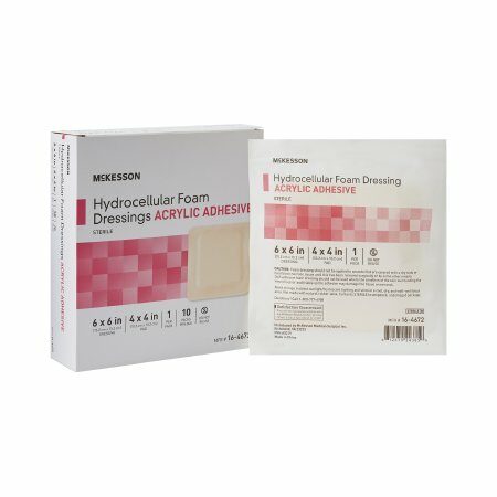 DRESSING, HYDROCELLULAR ADH STR FOAM 6"X6" (10EA/BX 10BX/CS)
