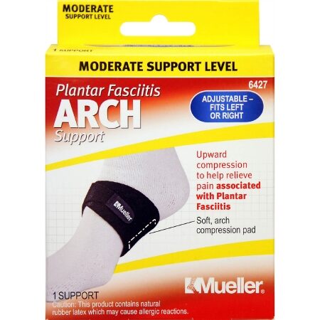ARCH SUPPORT, PLANTAR FASCIITIS BLK