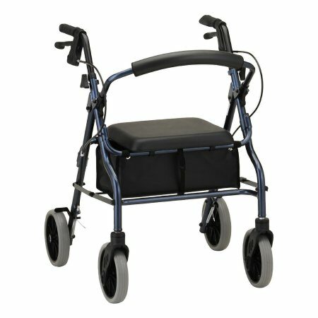 WALKER, ROLLING ZOOM PADDED SEAT BLU 22"