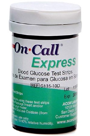 TEST STRIP, BLD GLUCO EXPRESS ON CALL (50/VL 200VL/CS)
