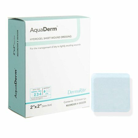 DRESSING, HYDROGEL AQUADERM 2"X2" (10/BX)