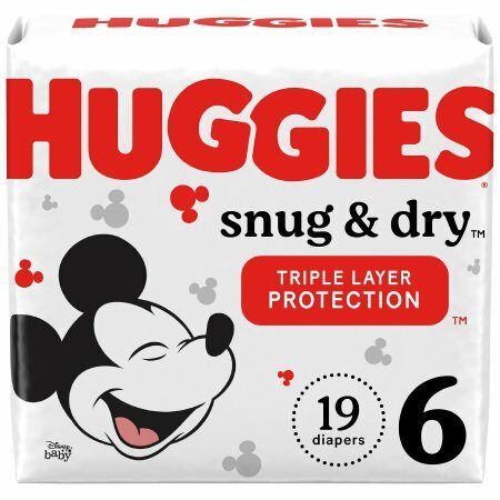 DIAPER, HUGGIES SNUG & DRY JUMBO PK SZ6 (19/PK 4PK/CS)