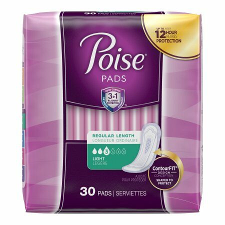 PAD, POISE LIGHT REG (30/PK 4PK/CS)