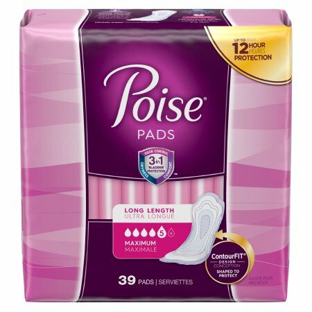 PAD, INCONT POISE MAX LNG (39/PK 2PK/CS)
