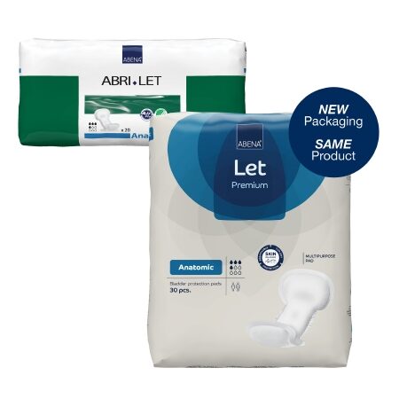 PAD, INCONT ABRI-LET W/BARRIERADLT 8"X17" (20/BG 12BG/CS)