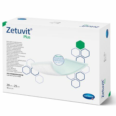 DRESSING, SUPER ABSRB SIL N/BRDR ZETUVIT PLUS 8"X10" (10/BX)