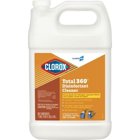 CLEANER, DISINFECTANT CLOROX TOTAL 360 SOL 128 FL OZ (4/CS)