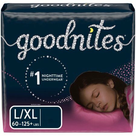 PANTS, INCONT GOODNITES GIRLS YTH XLG SZ6 (9/PK 4PK/CS)