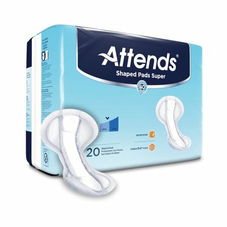 PAD, ATTENDS SUPER SHAPED (20/PK 4PK/CS)